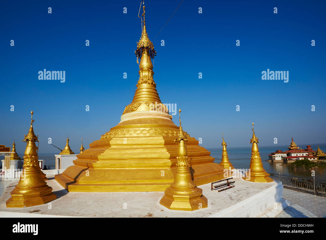 Myanmar (Burma), Mon state, around Mawlamyine (Moulmein), Kyaikkami, Paya Yele Stock Photo