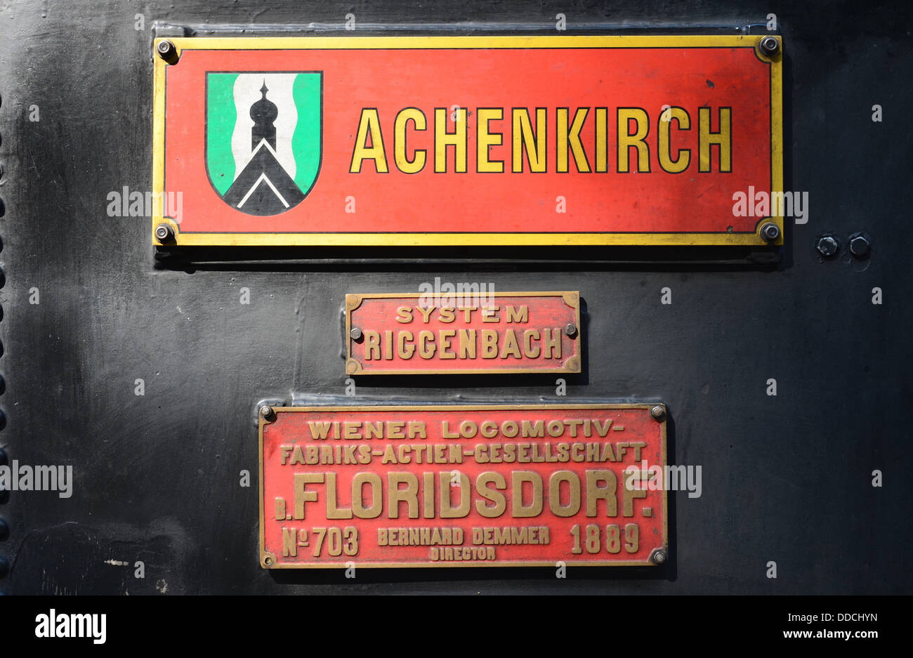 Achensee, Achensee narrow gauge steam cog railway, Jenbach station,  World’s oldest steam cog locomotives. Stock Photo