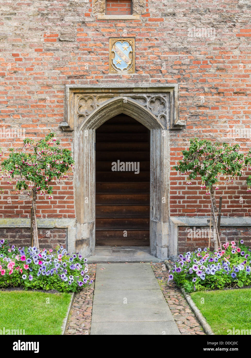 Doorways and windows, Magdalene College, Cambridge, England. Stock Photo