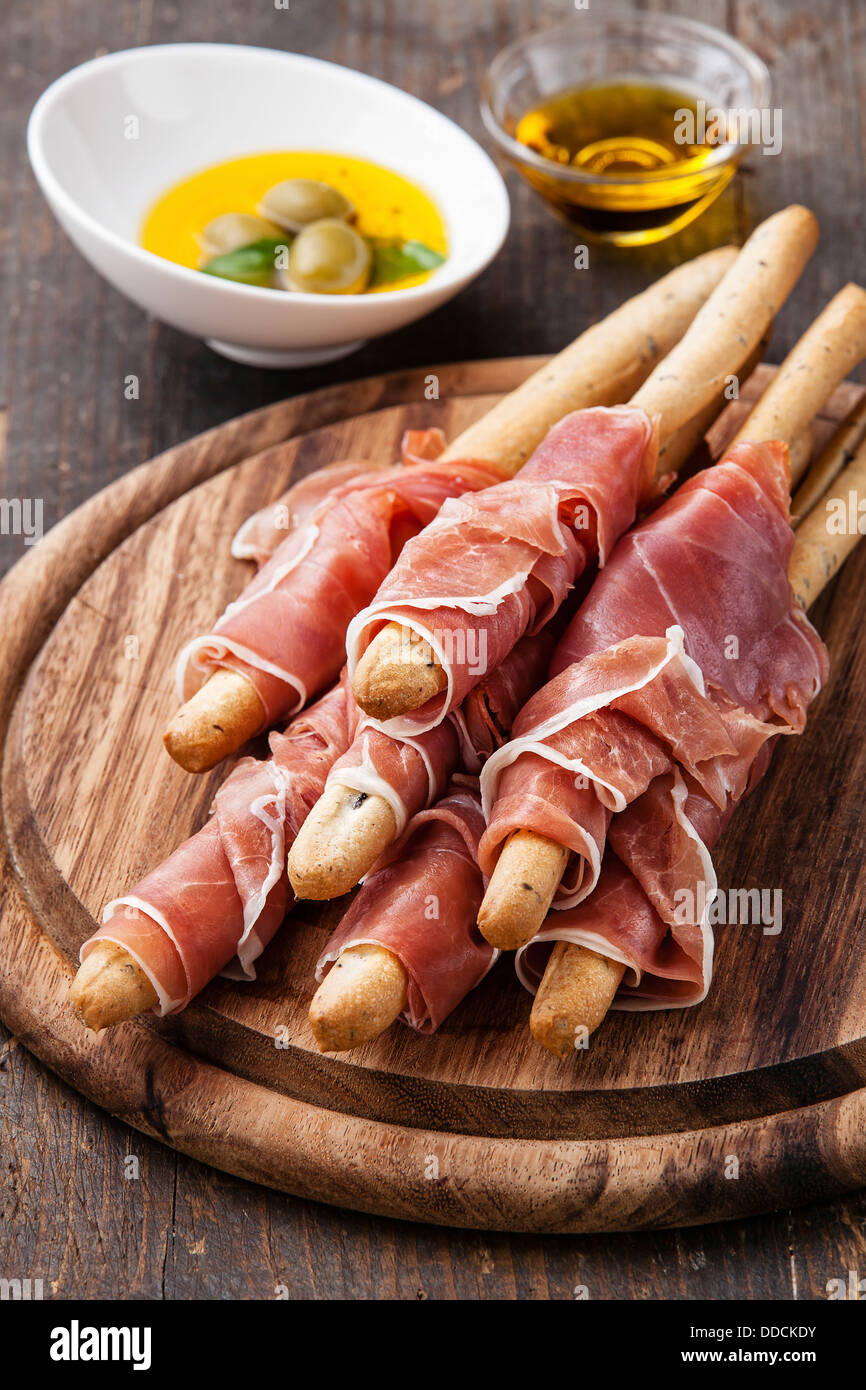 Sticks with parma ham hires stock photography and images Alamy