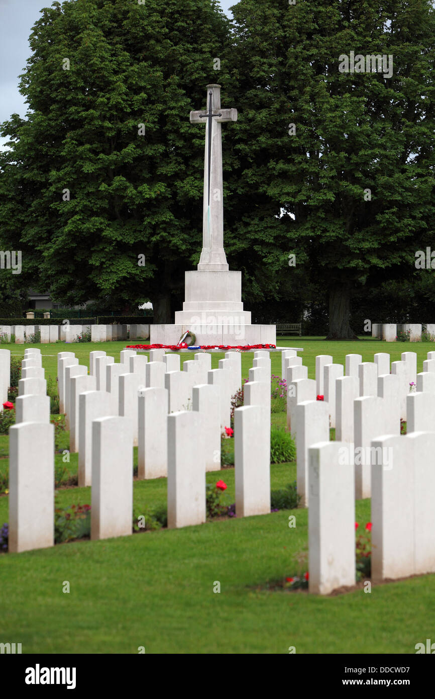 The British Cemetery in Bayuex Normandy France Stock Photo