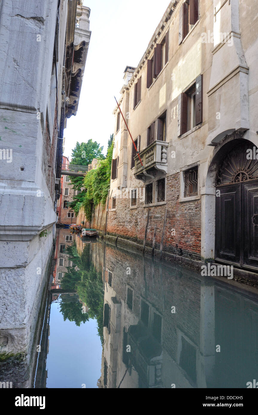 Water scene with multi colored houses of Venice Italy Stock Photo - Alamy