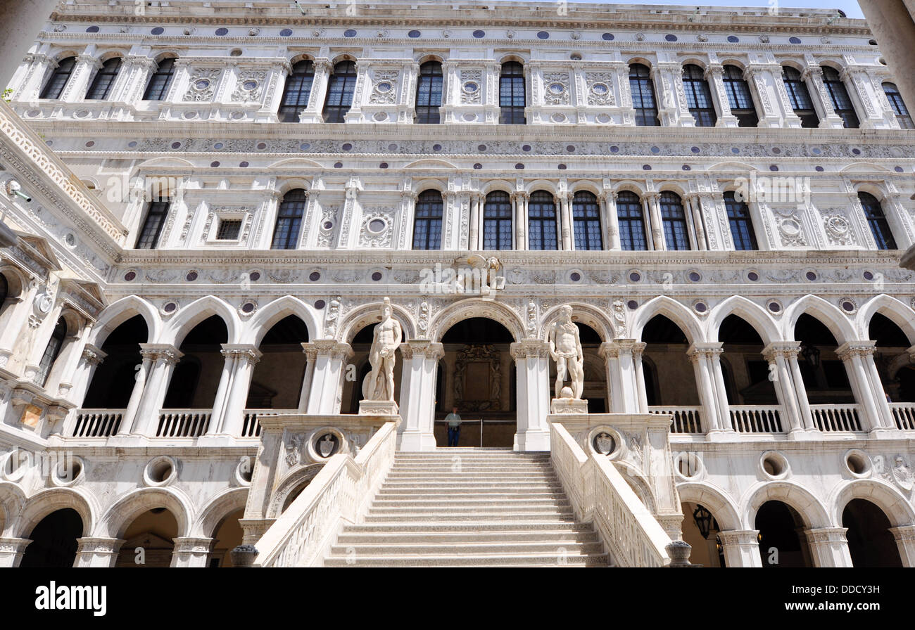 Outside looking of Doges palace in Venice Italy Stock Photo
