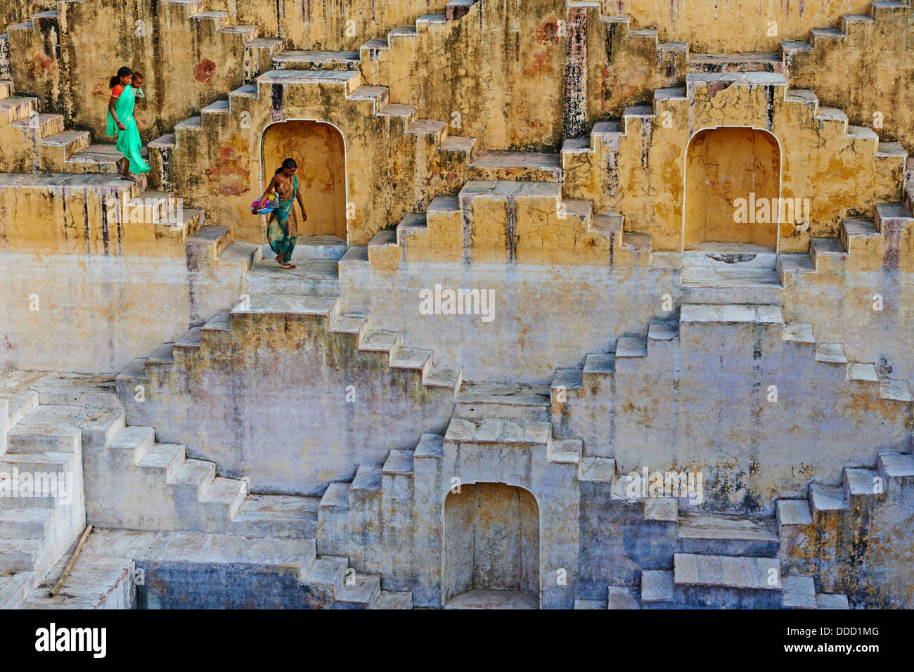 India, Rajasthan, Jaipur the Pink city, water tank for rain near Jaipur Stock Photo