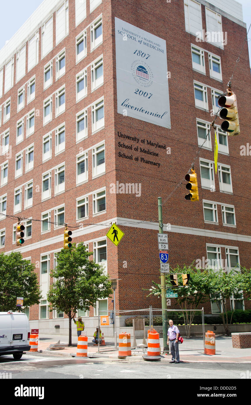 University of Md school of Medicine and School of Pharmacy in Baltimore, Maryland Stock Photo