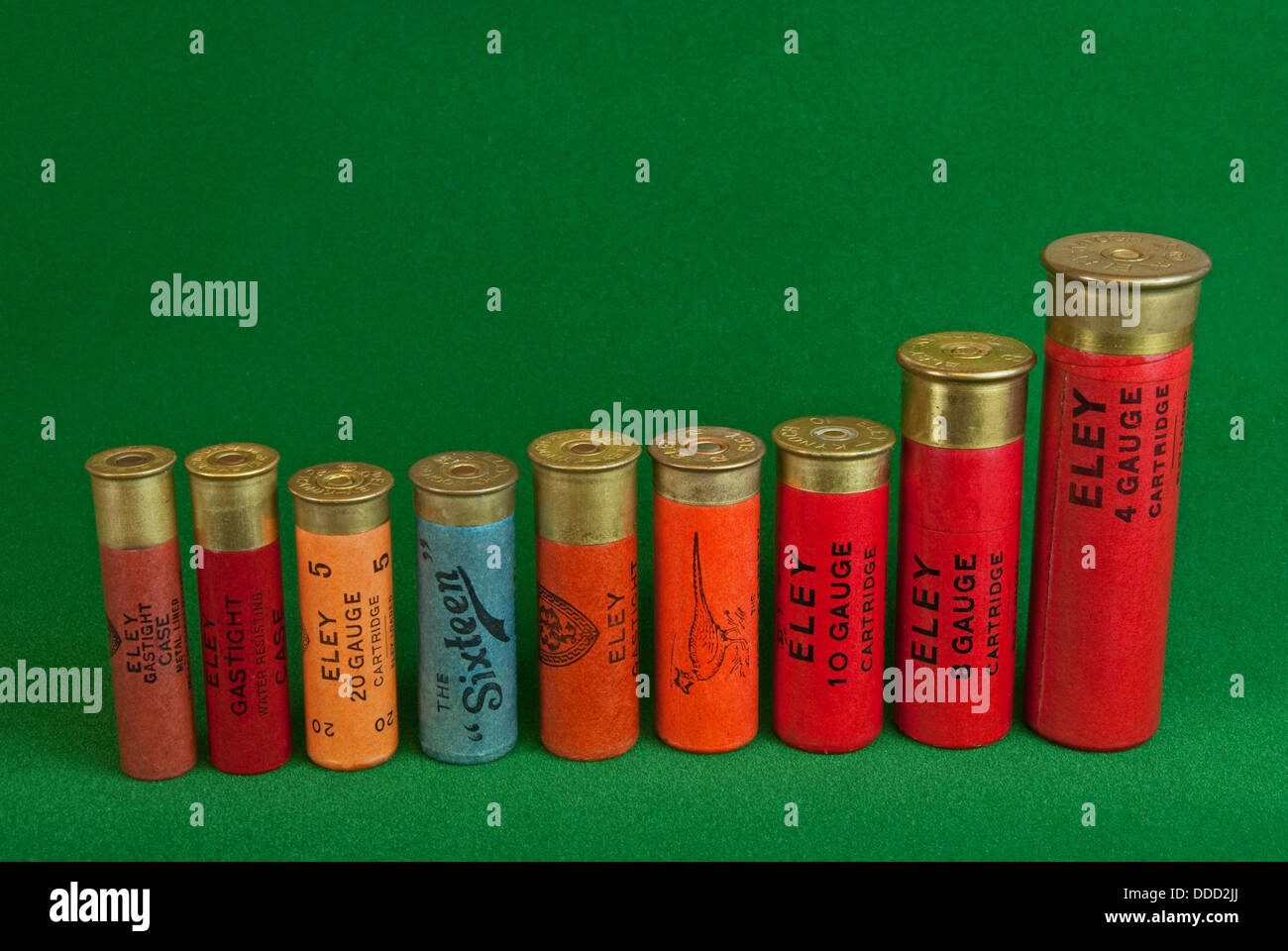 A selection of vintage paper shotgun cartridges Stock Photo Alamy