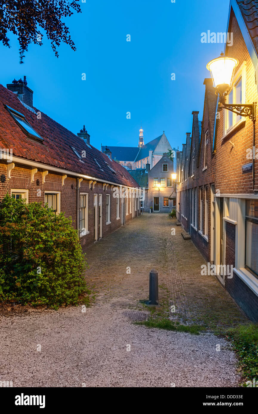 Old street in Alkmaar Netherlands Stock Photo