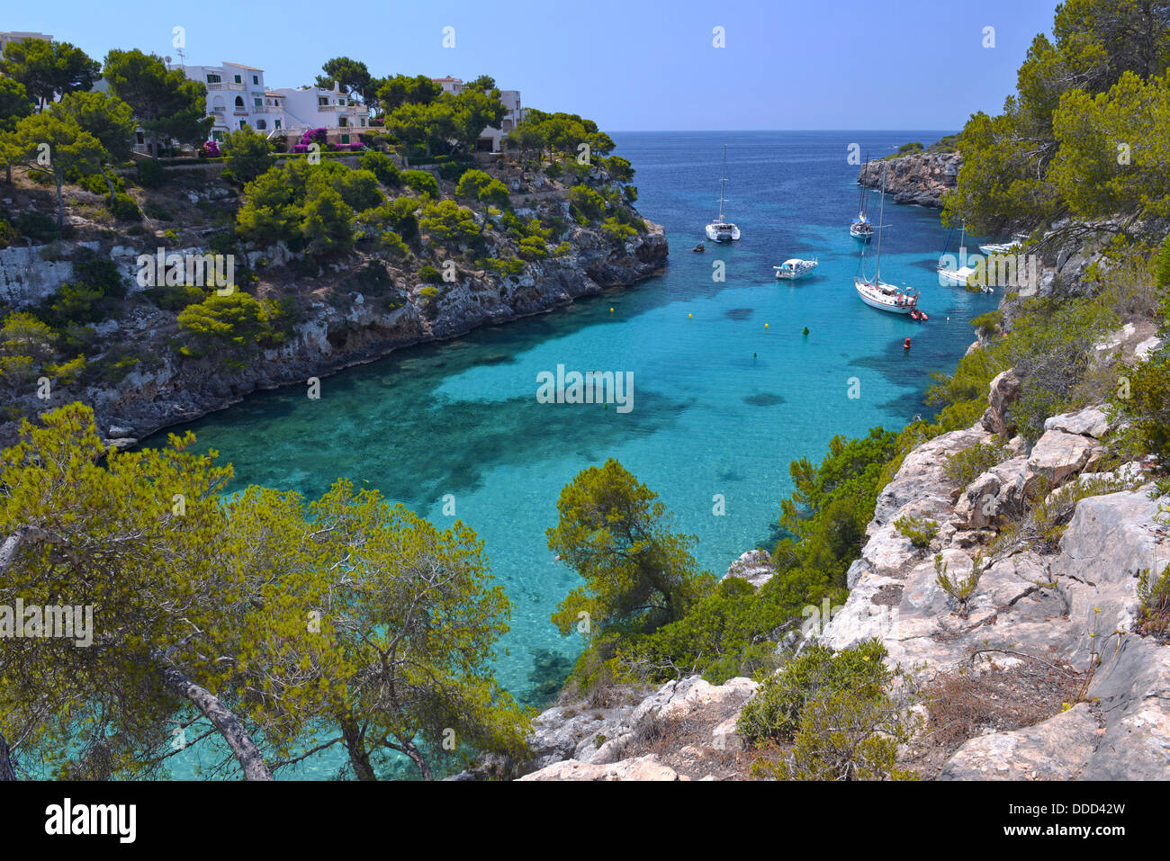The Beautiful Beach of Cala Pi in Mallorca, Spain ( Balearic Islands ) Stock Photo