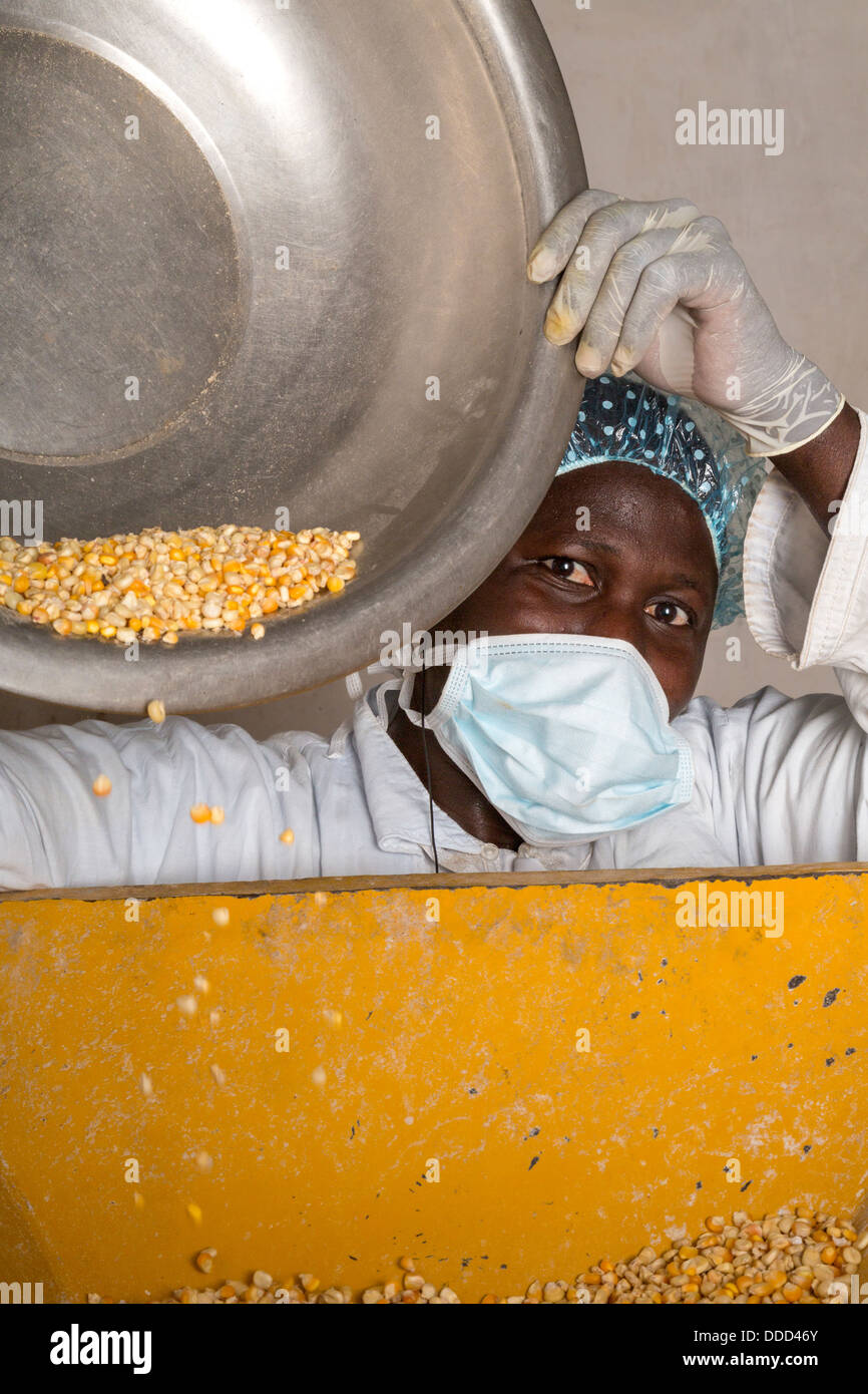Kaymor Village Maize Grinding Facility, Senegal. An Africare Project. Stock Photo