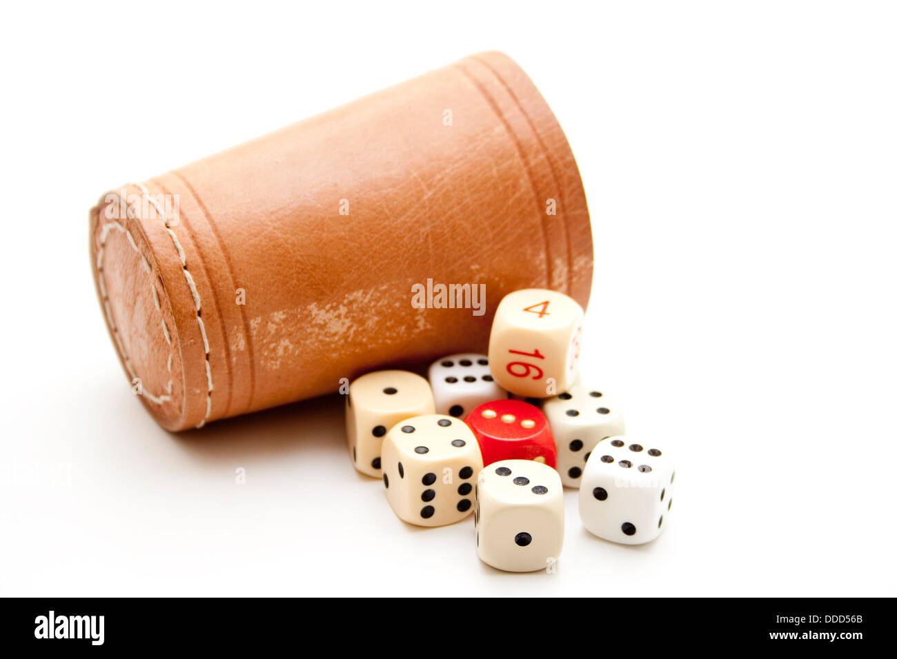 Dice cup Stock Photo