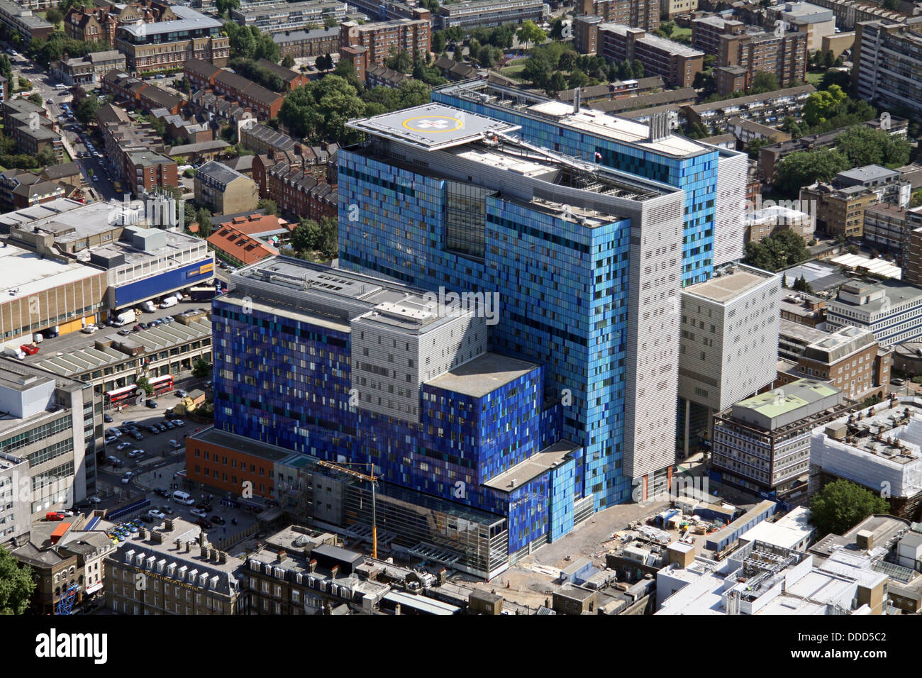 aerial view of the Royal London Hospital in London Stock Photo
