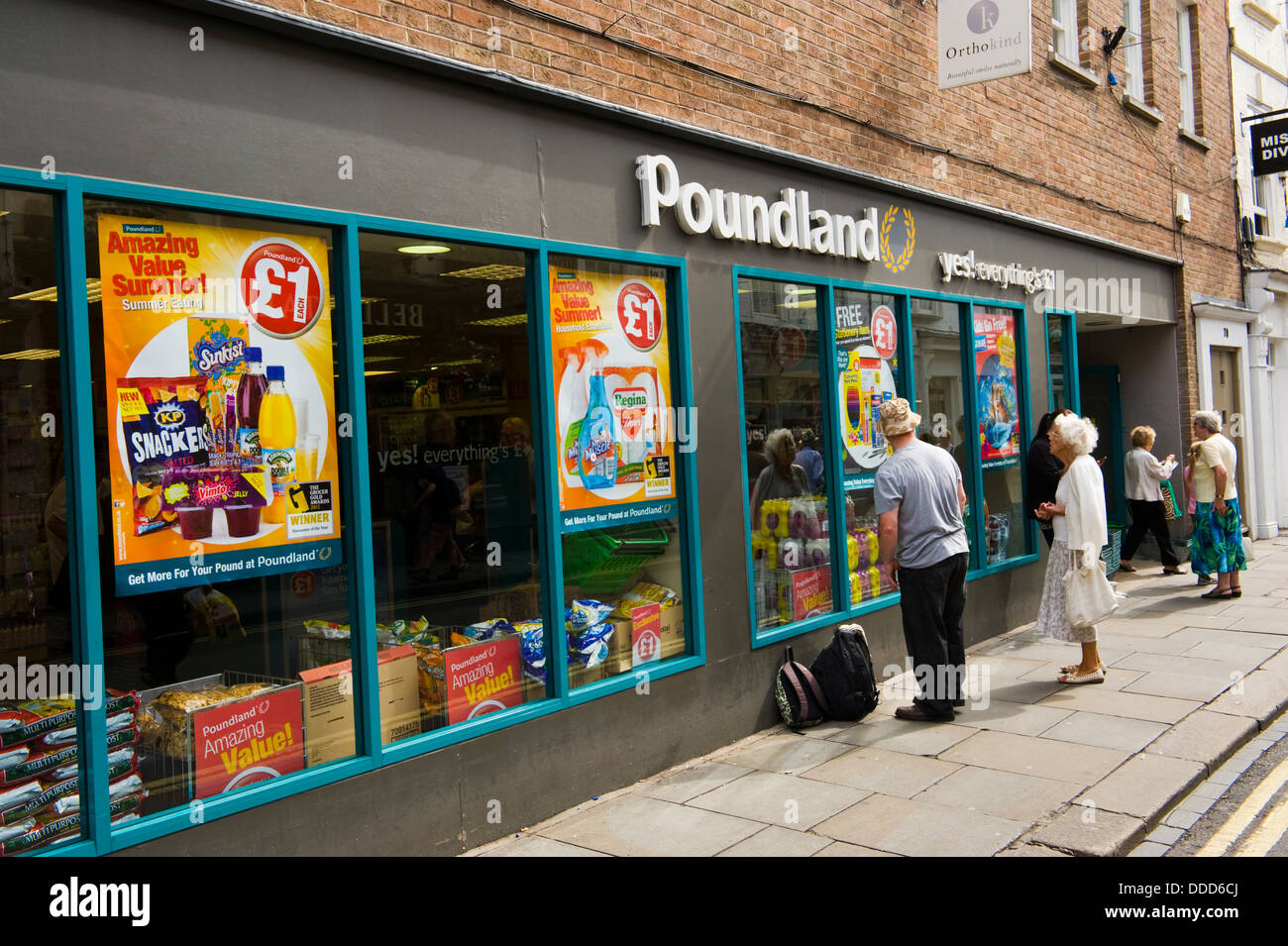 Exterior of POUNDLAND store in the city centre of York North Yorkshire England UK Stock Photo
