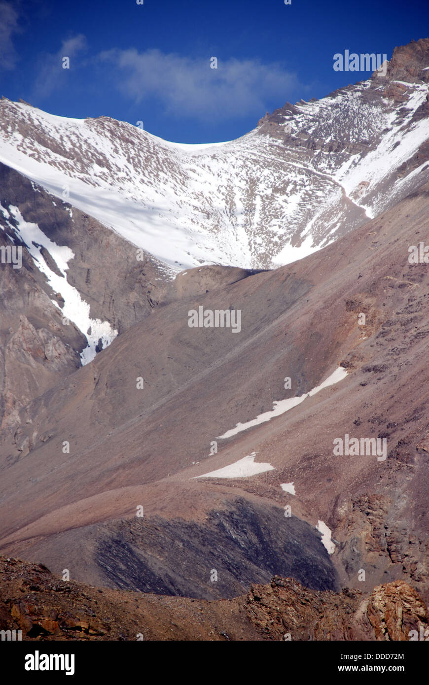 a view of the Chimtarga pass in the Fann mountains of Tajikistan Stock Photo