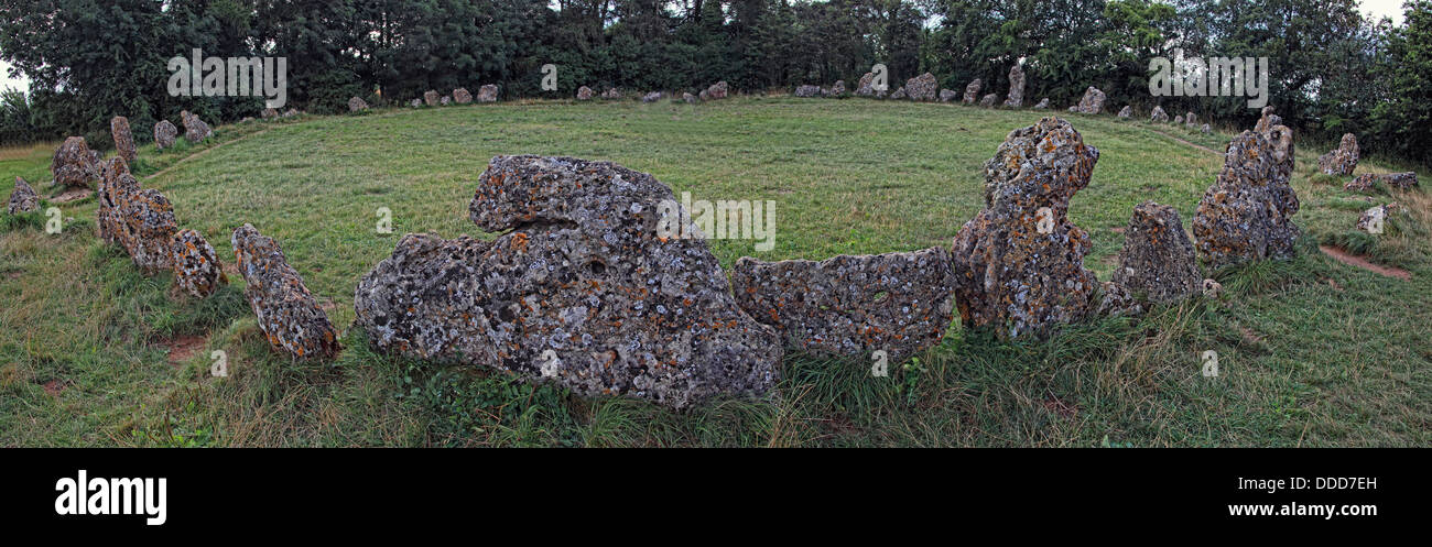 Roll Right Stones / Rollright Stones, neolithic monument, Long Compton, Warwickshire / Great Rollright, Chipping Norton OX7 5QB Stock Photo