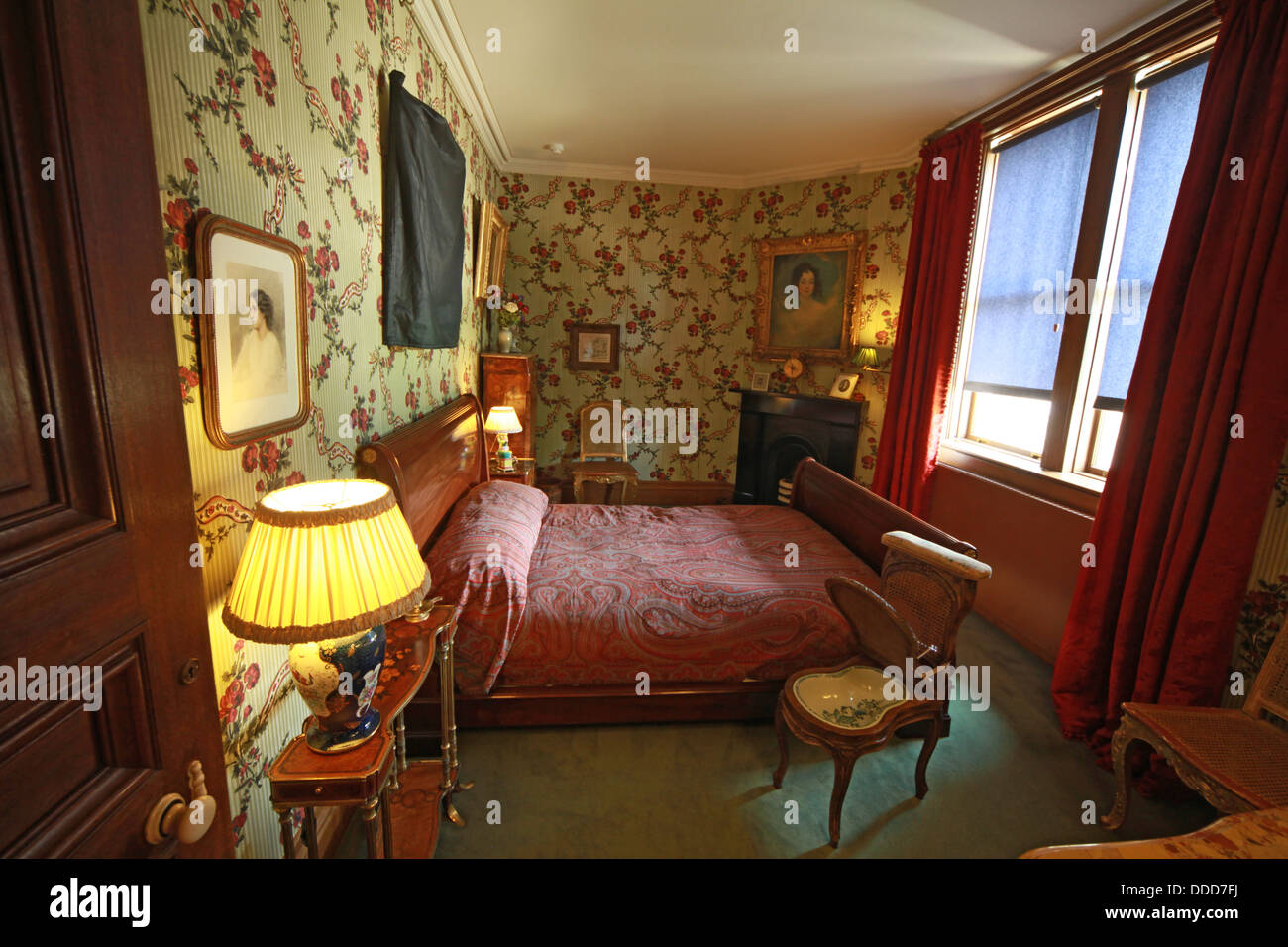 Bedroom at Waddesdon Manor, Buckinghamshire, England Stock Photo