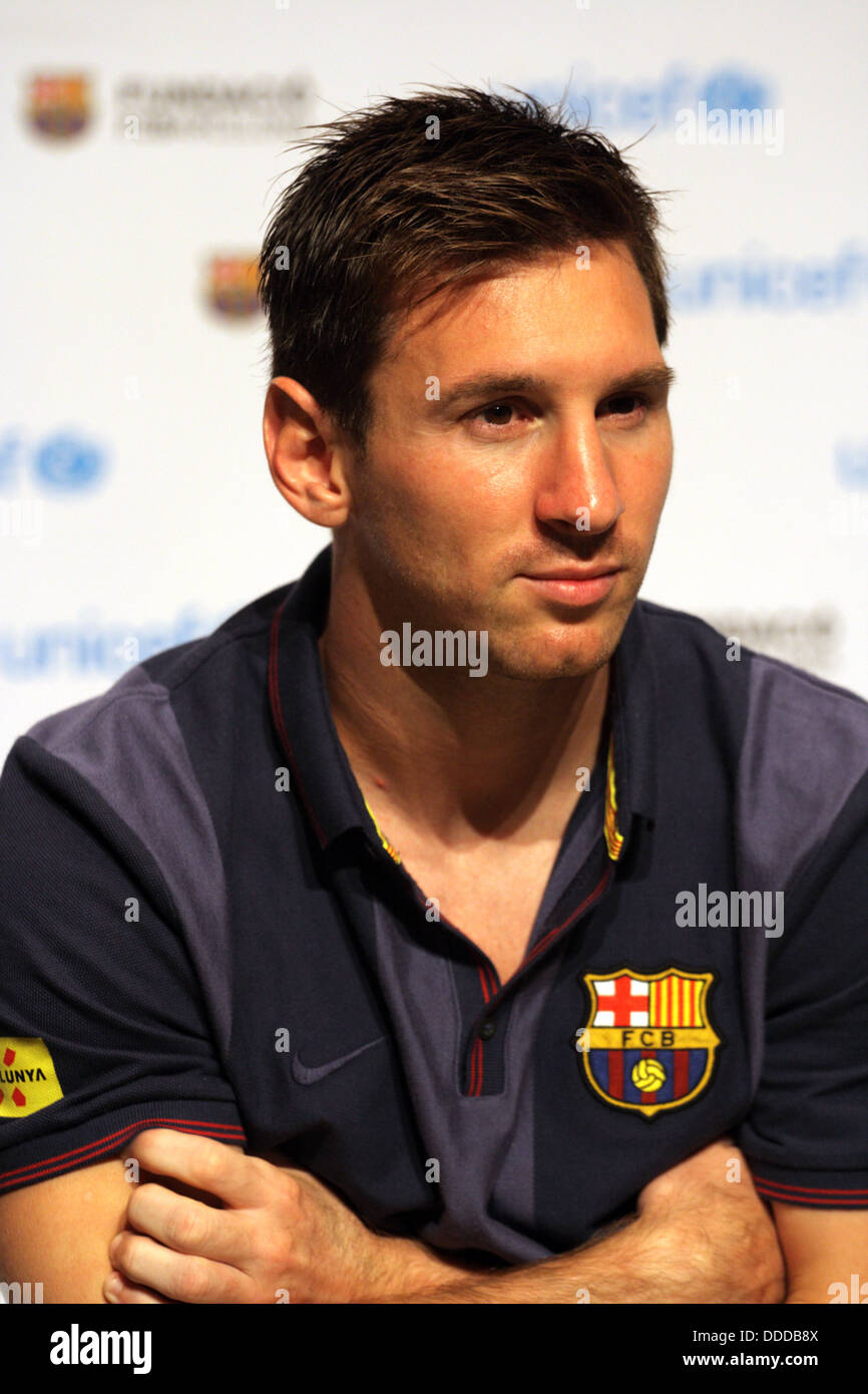 Lionel Messi , FC Barcelona football player Stock Photo