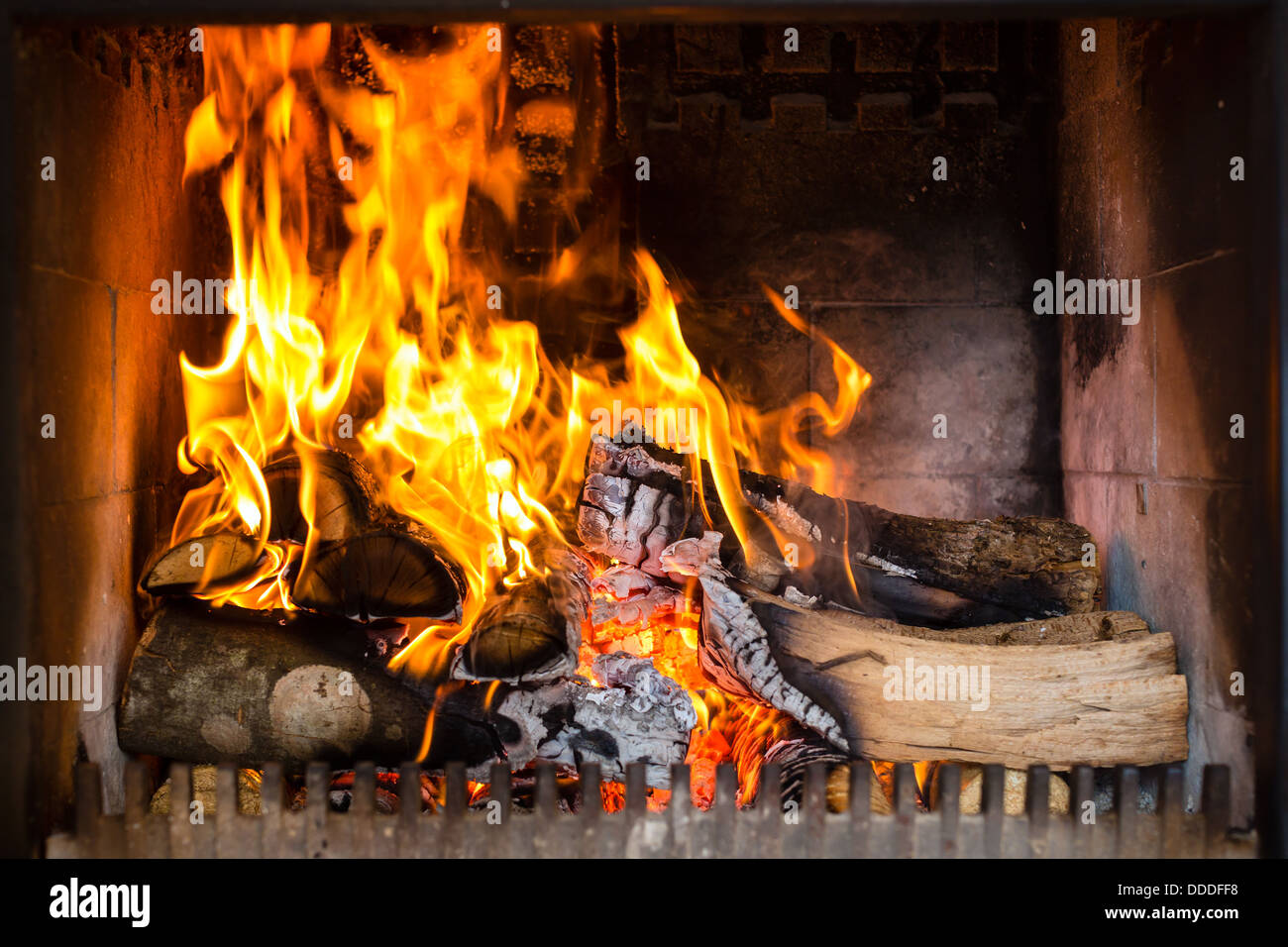 Fireplace Or Furnace Invites You With Its Cozy Blazing Fire To