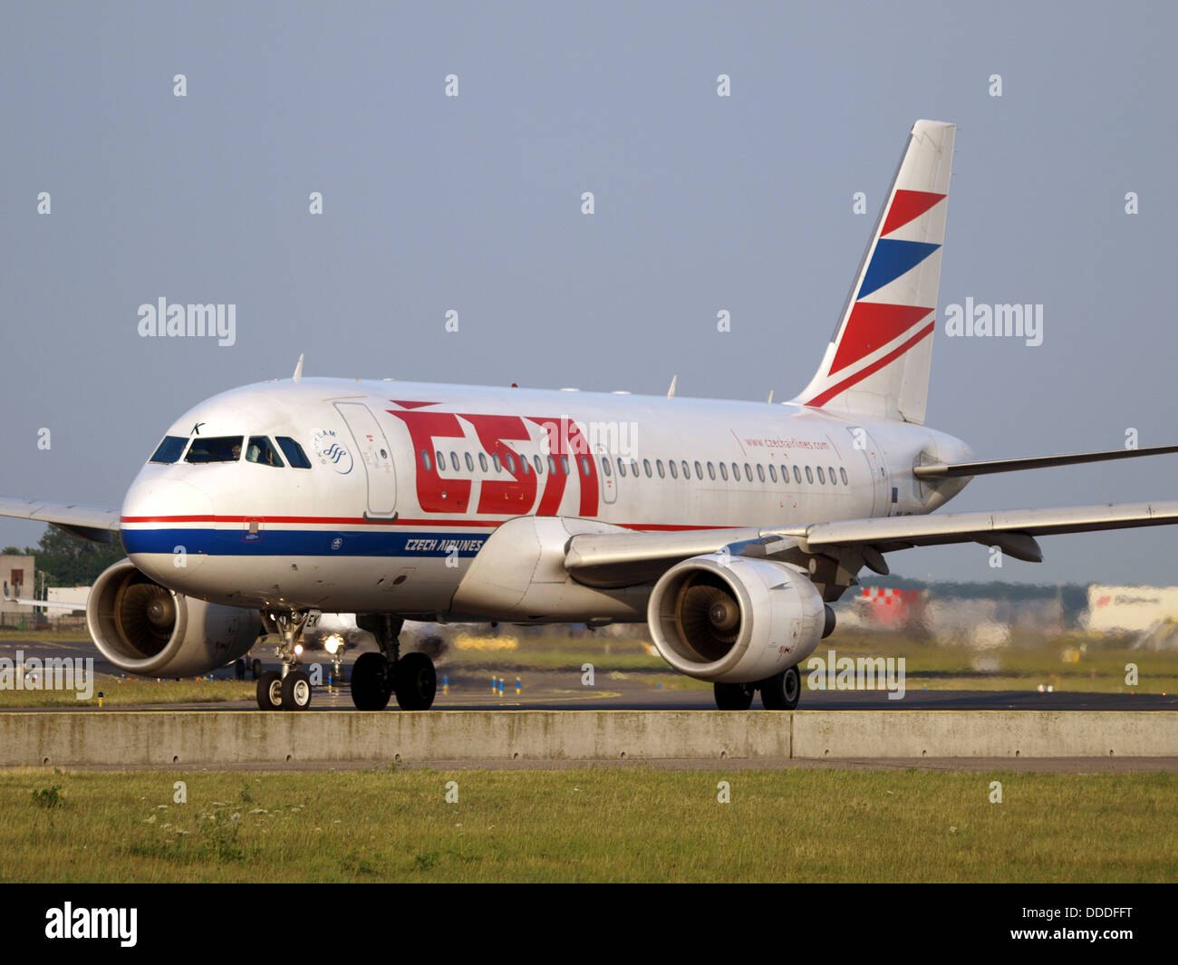 OK-MEK Czech Airlines (CSA) Airbus A319-112 - cn 3043 taxiing 22july2013 pic-003 Stock Photo