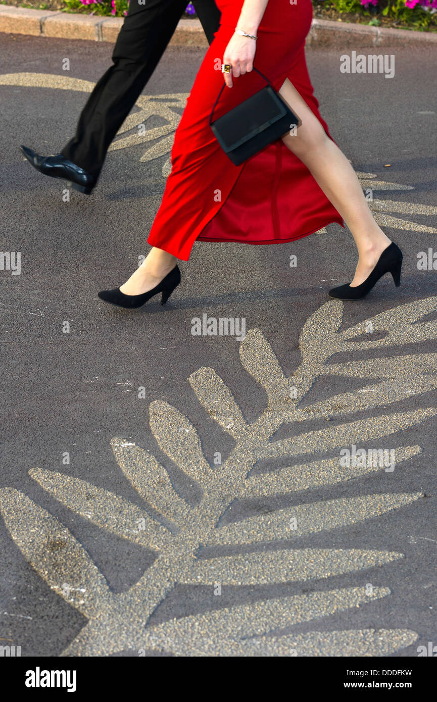 Europe, France, Alpes-Maritimes, Cannes Film Festival. In the direction of the projection. Stock Photo