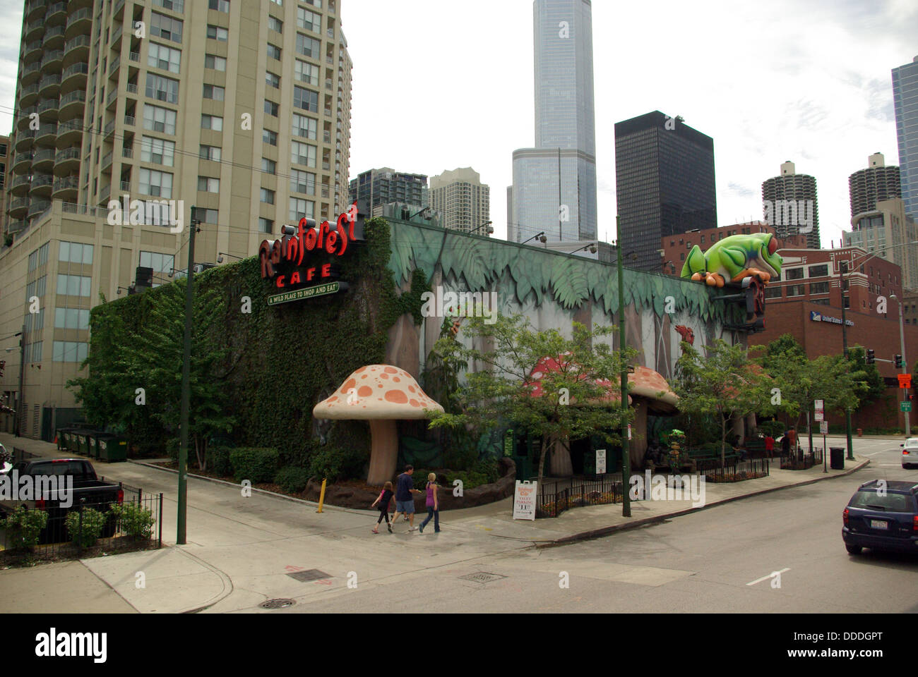 Rainforest cafe in Chicago Stock Photo