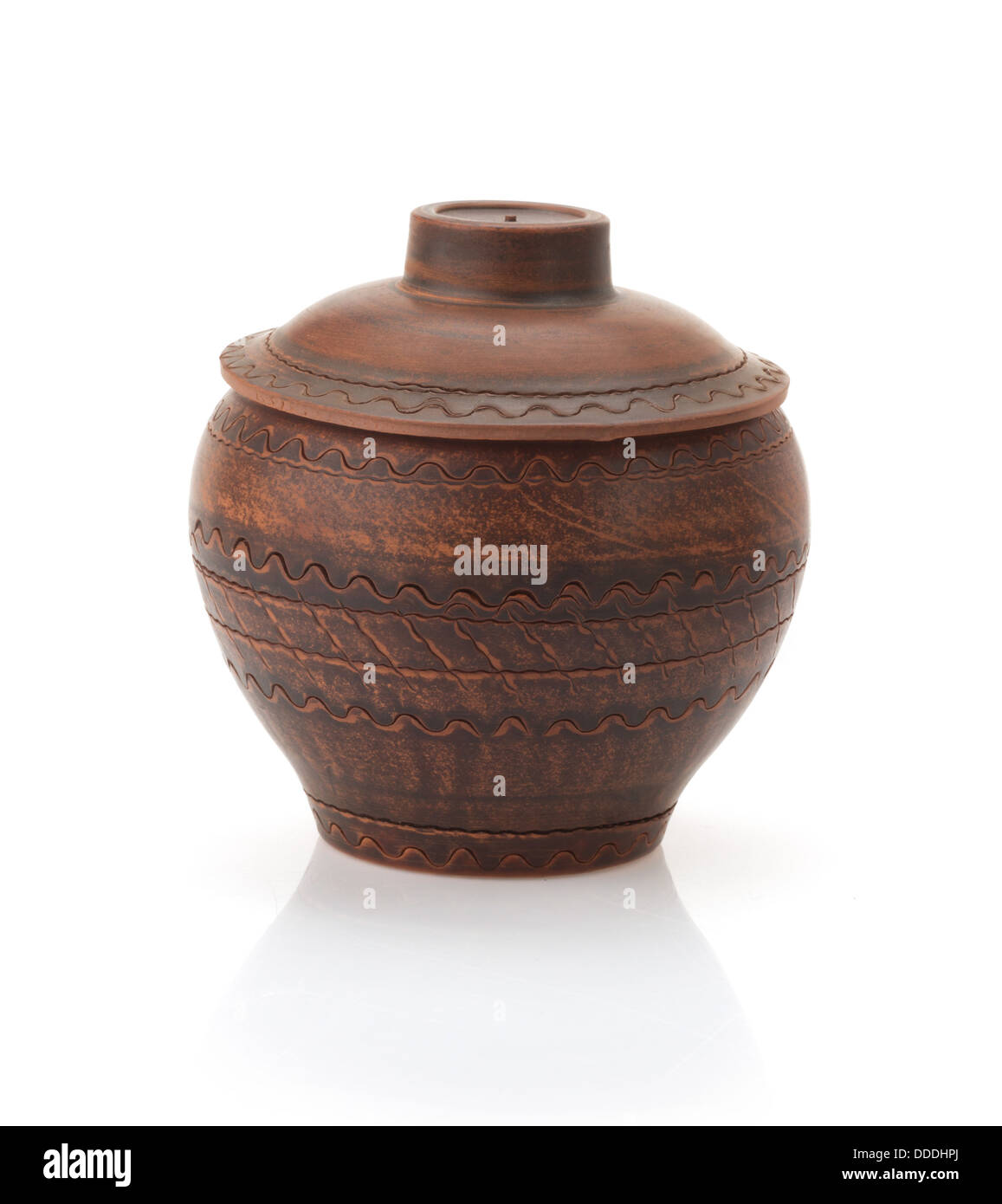ceramic pot isolated on white background Stock Photo - Alamy