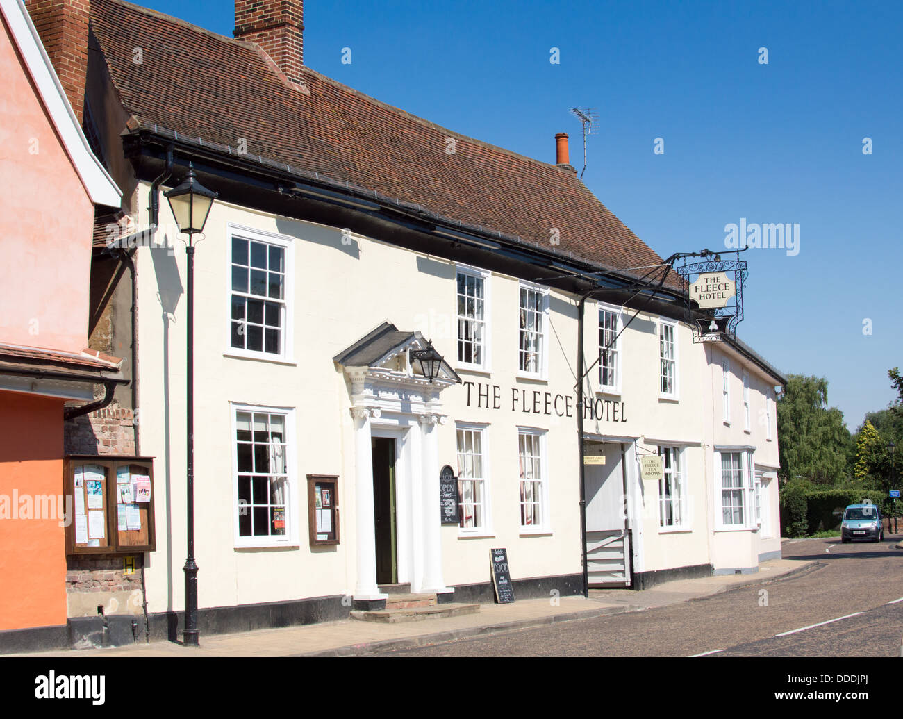 An exterior view of the Fleece Hotel in Boxford, Suffolk, England Stock