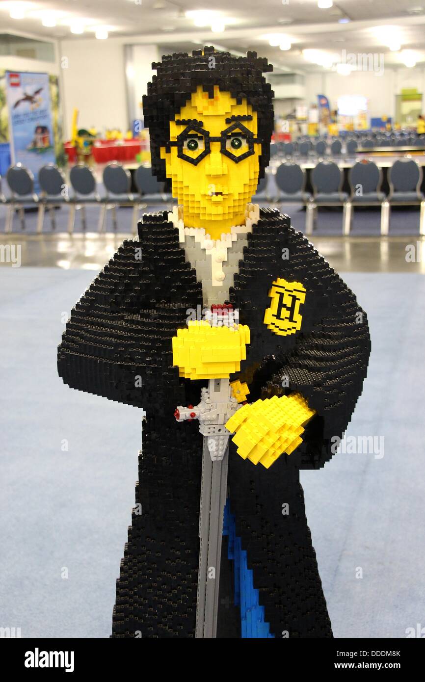 Harry Potter sculpture made from LEGOs Stock Photo Alamy