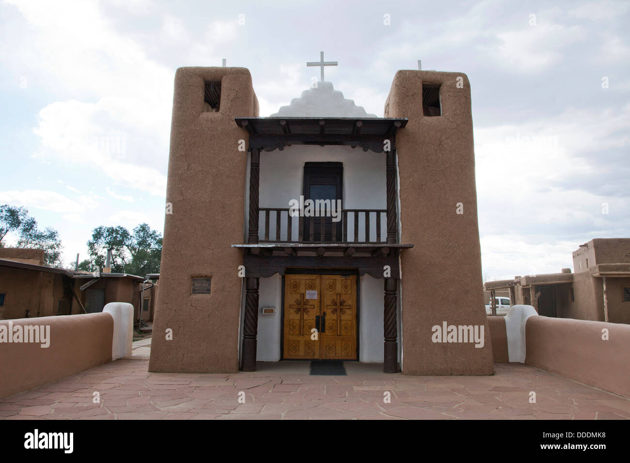The Catholic church at Taos Pueblo just north of Taos, New Mexico Stock