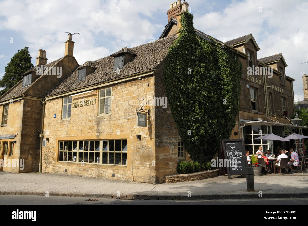 The Swan hotel Public House in Broadway Village in the Cotswolds
