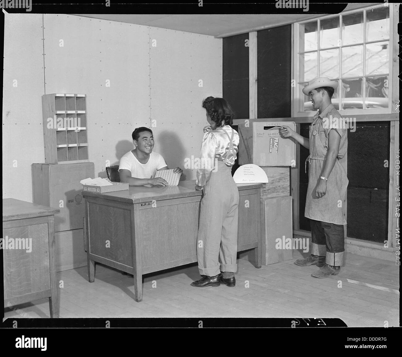 Granada Relocation Center, Amache, Colorado. Temporary Post Office did