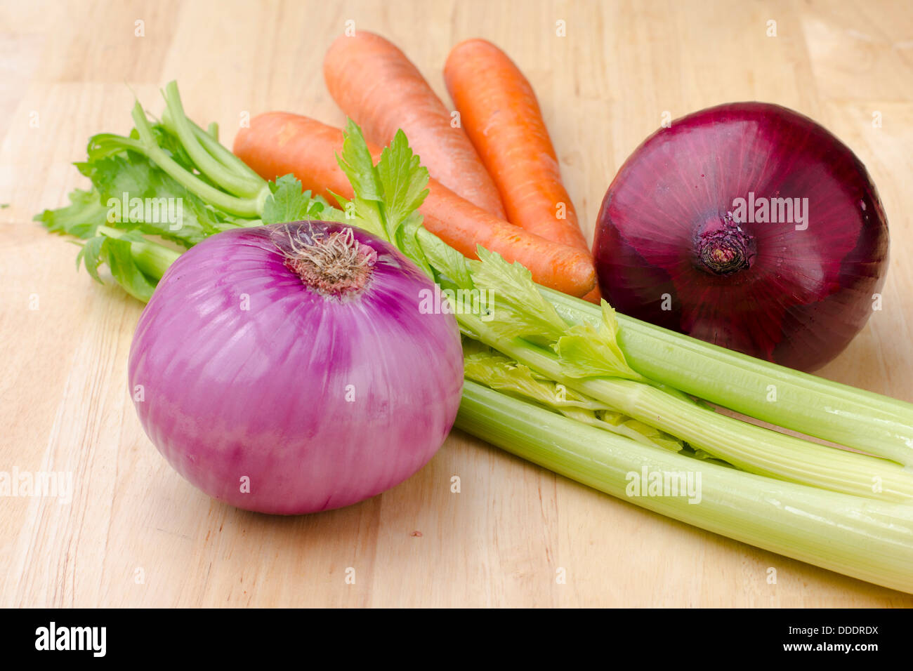 mirepoix aromatics Stock Photo