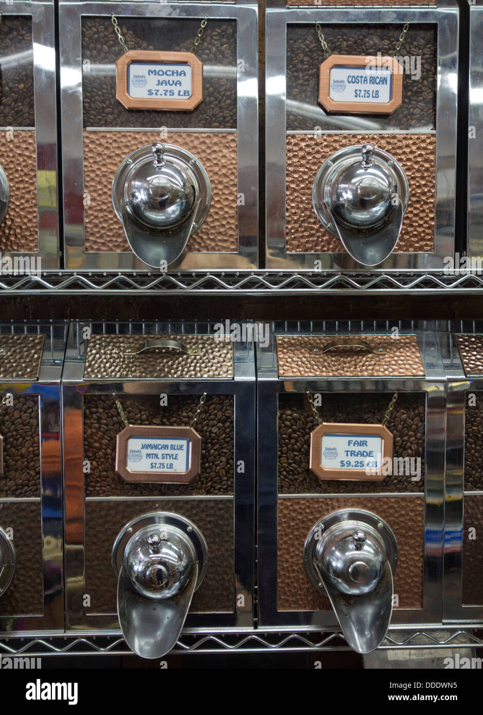 whole bean coffee containers Stock Photo Alamy