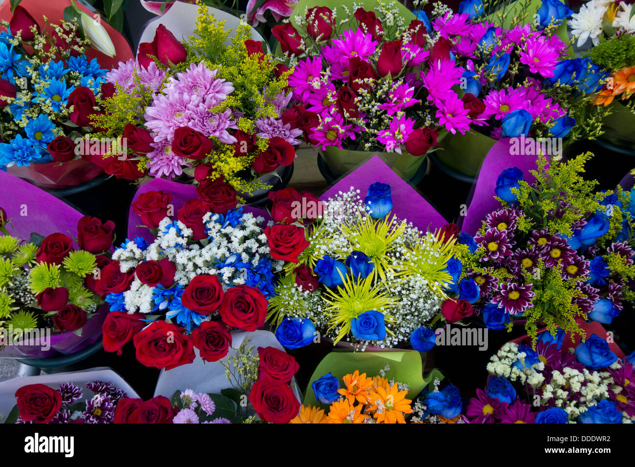 mixed bouquet of flowers Stock Photo Alamy