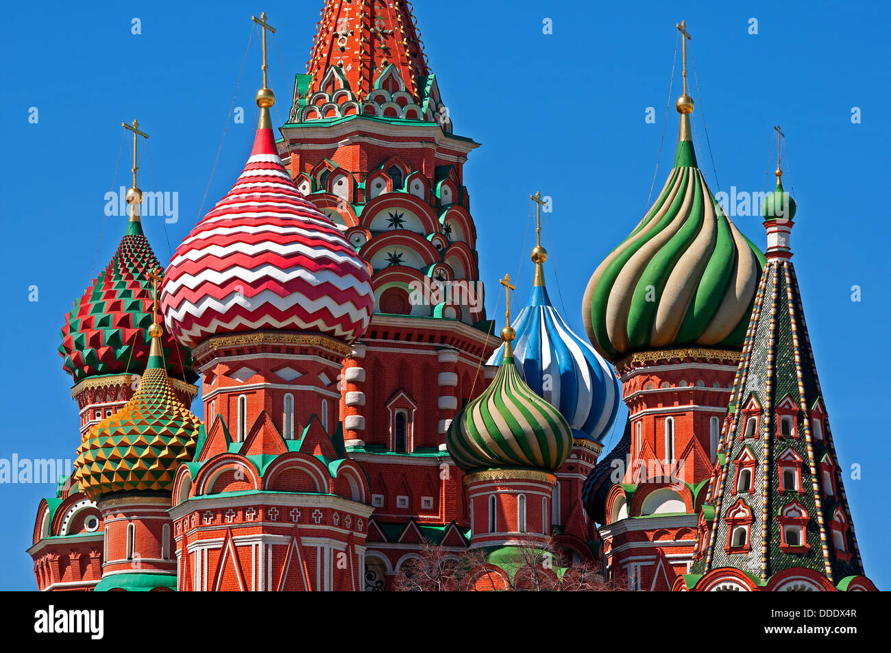 Moscow Saint Basil Cathedral cupola Stock Photo