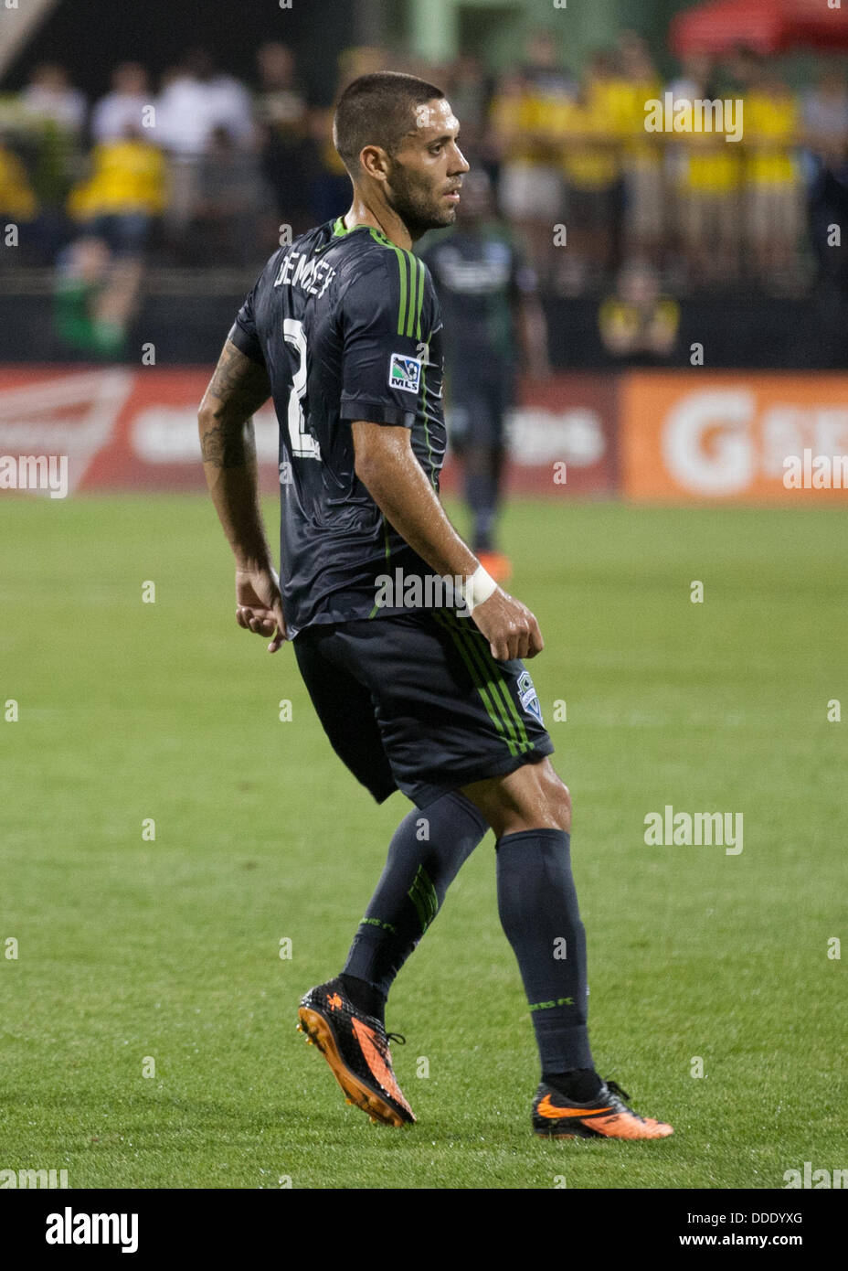 Aug. 31, 2013 - Columbus, Ohio, United States of America - August 31, 2013: Seattle Sounders FC forward Clint Dempsey (2) during the Major League Soccer match between the Seattle Sounders FC and the Columbus Crew at Columbus Crew Stadium in Columbus, OH. The Seattle Sounders FC defeated the Columbus Crew 1-0. Stock Photo