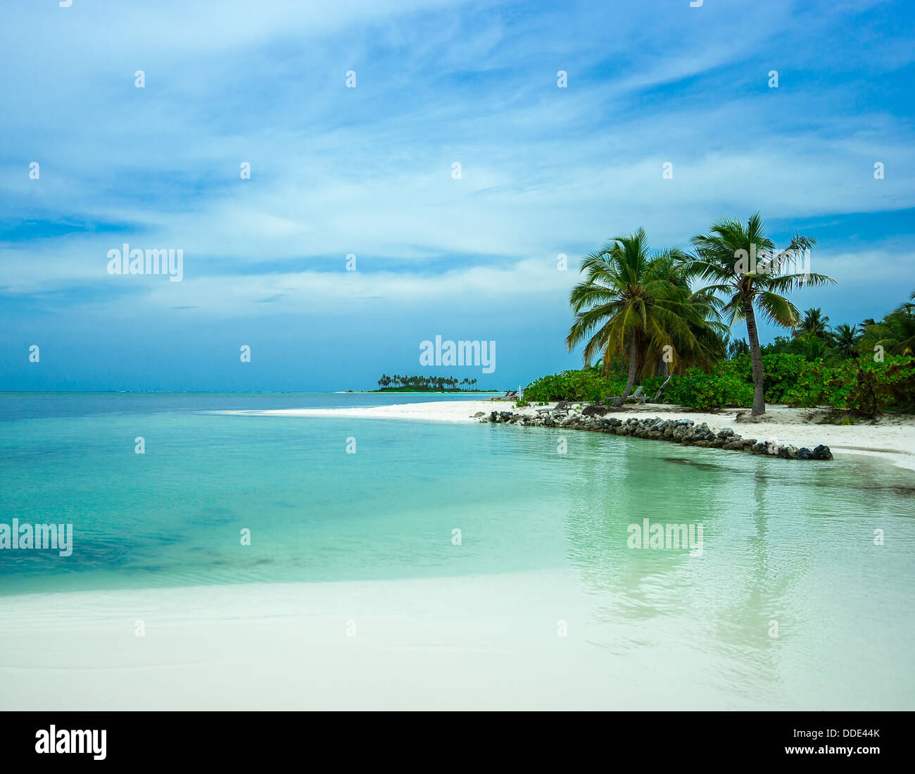 Tropical island in the ocean Stock Photo - Alamy