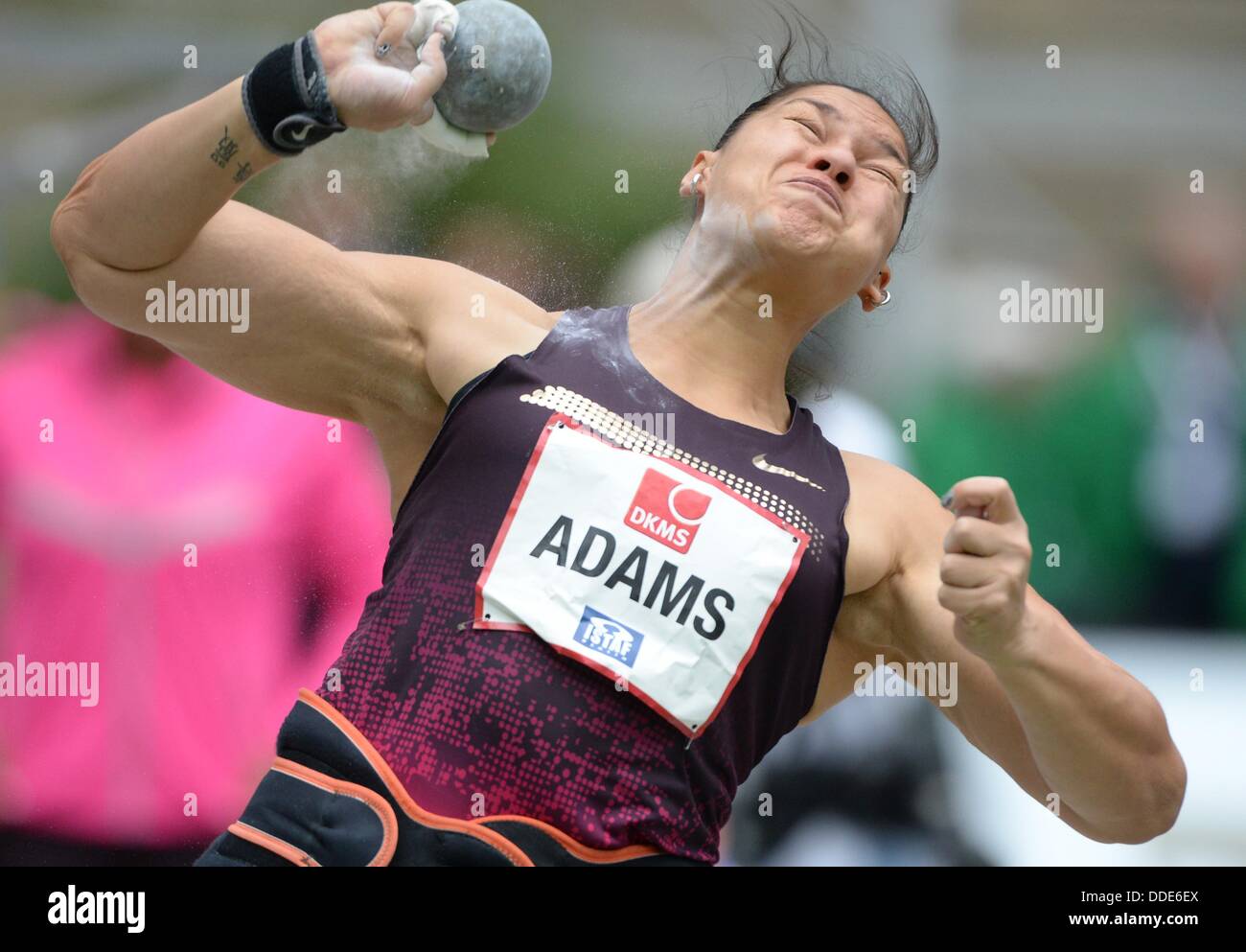 New Zealand's Valerie Adams in action during the shot put competition