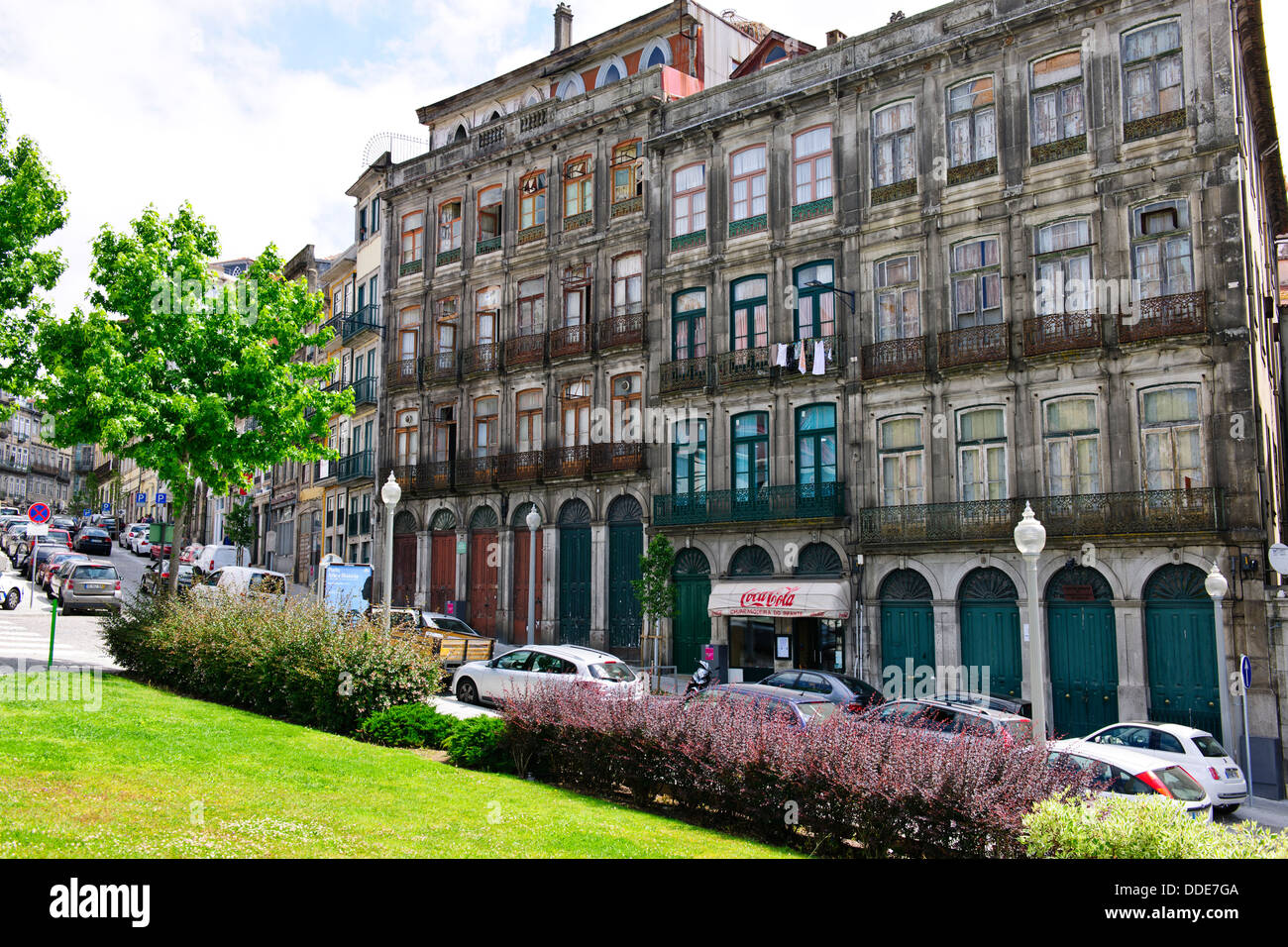 Old Apartment Building,Ribeira District,Oporto,Porto,Portugal Stock