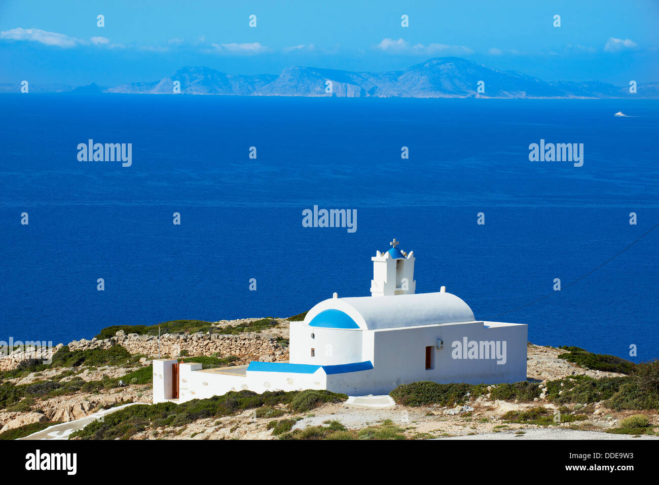 Greece Cyclades Islands Donoussa Island Mersini Church Stock Photo greece-cyclades-islands-donoussa-island-mersini-church-stock-photo