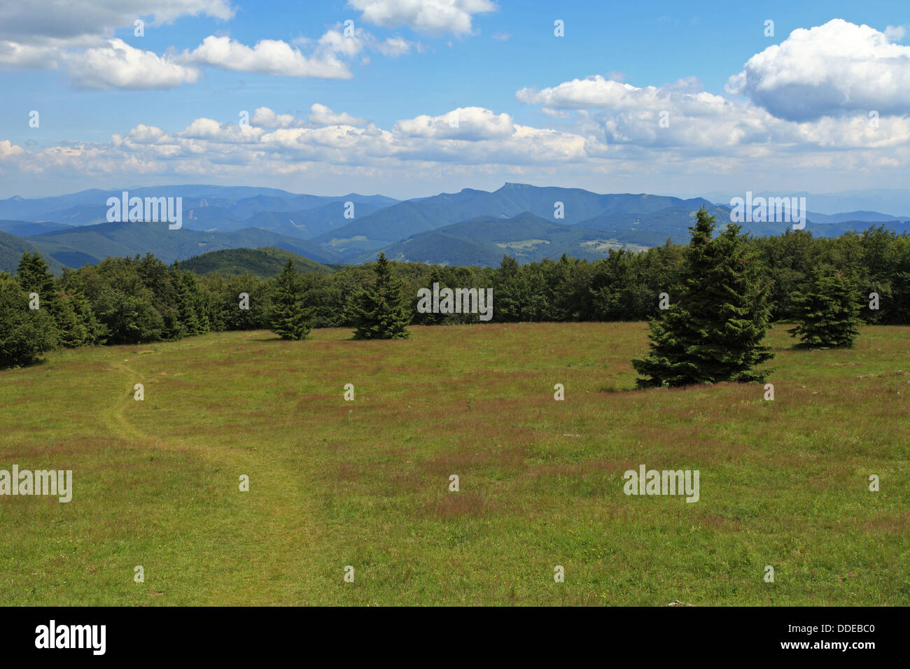 View of mountain Klak in Mala Fatra mountains from Strazov, Strazovske vrchy, Slovakia. Stock Photo