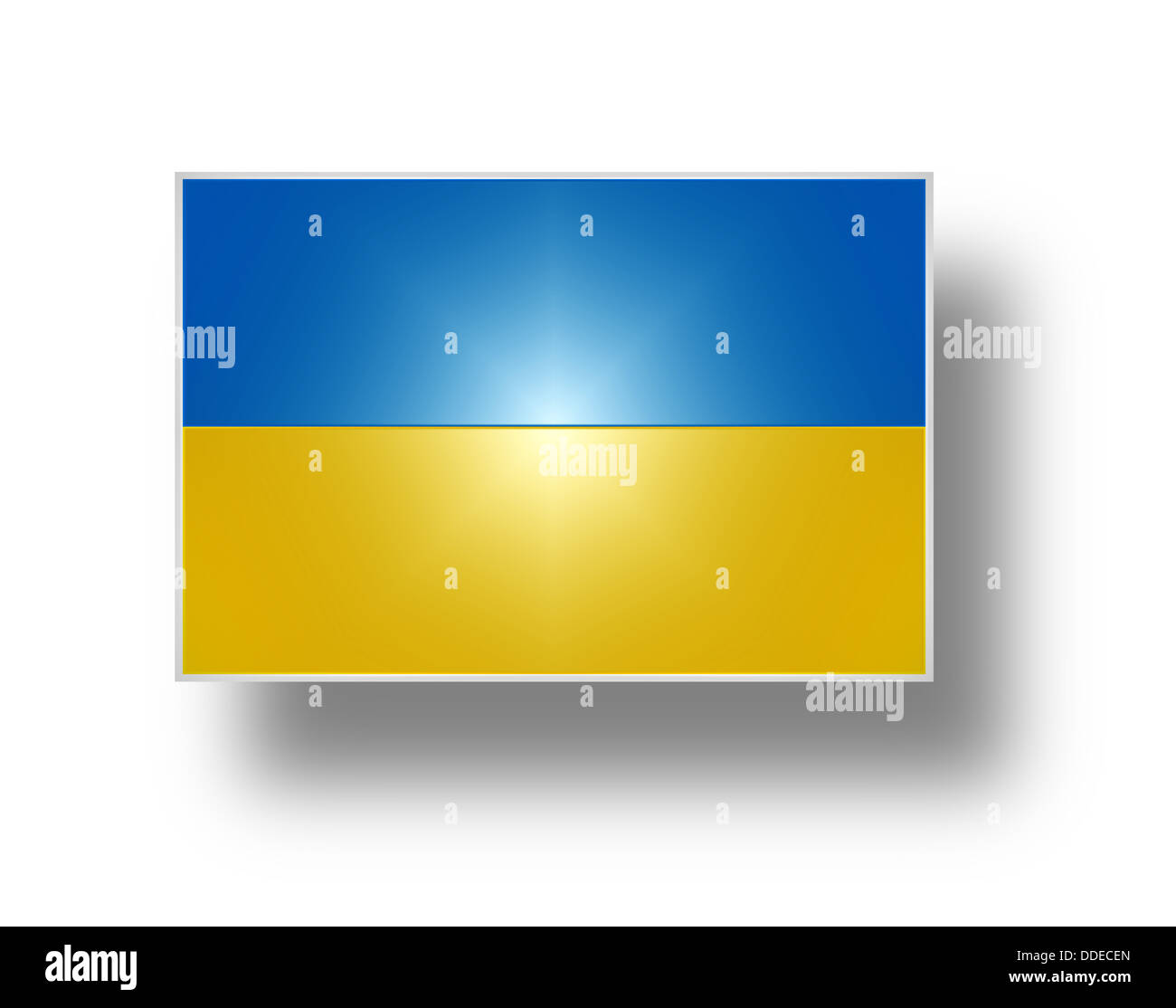 Flag of Ukraine (stylized I). Stock Photo