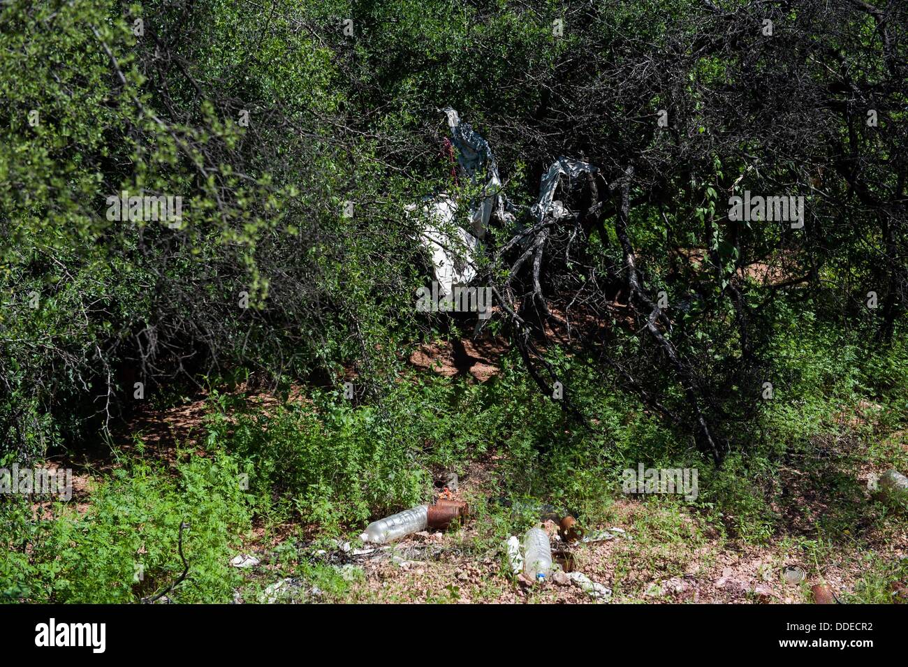 Aug. 31, 2013 Tubac, Arizona, United States Pictured is a makeshift