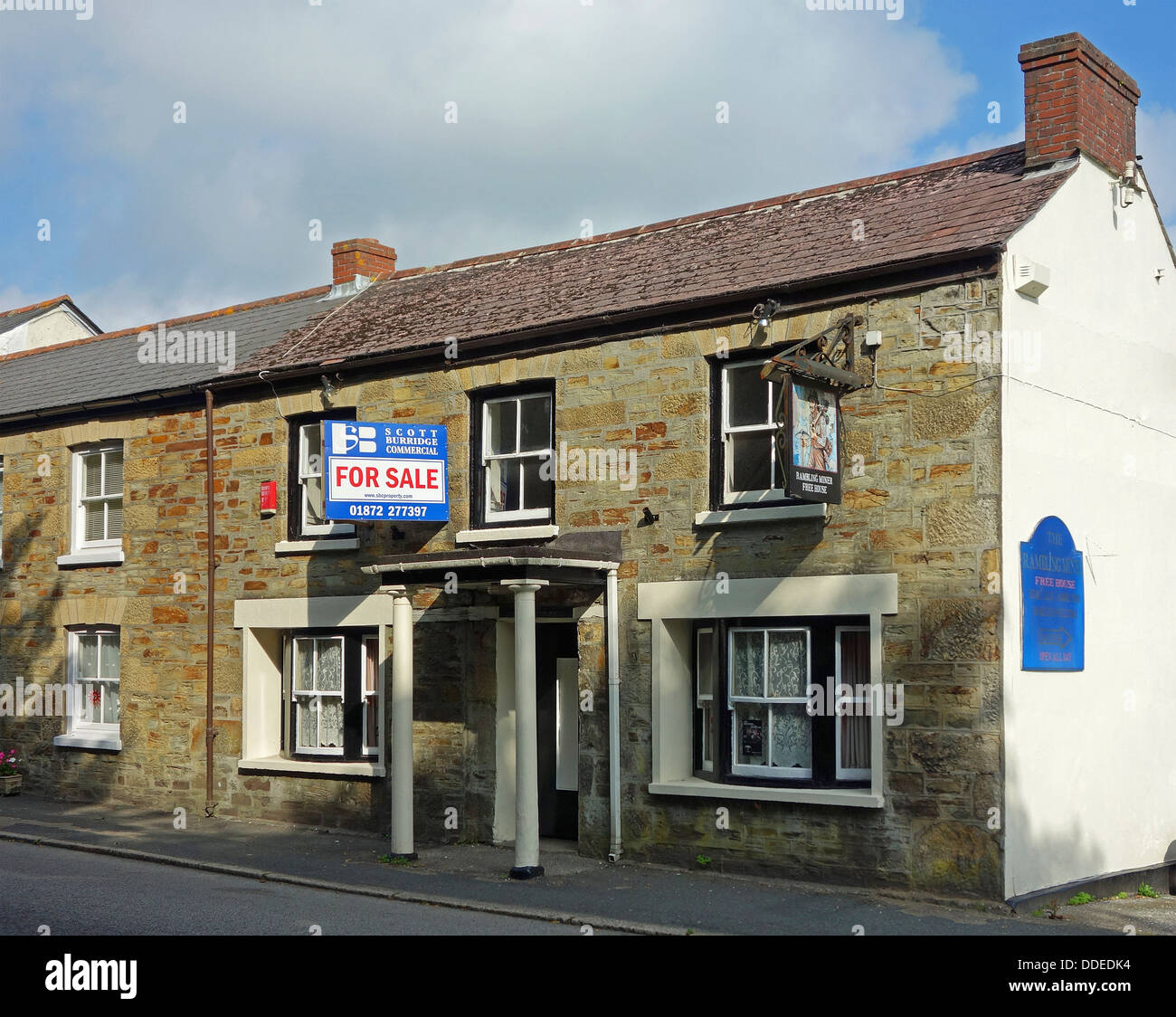 A village pub for sale in Cornwall, UK Stock Photo Alamy