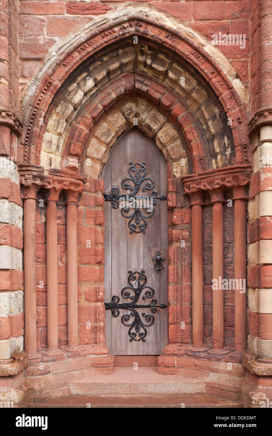 Doorway or portal in St Magnus' cathedral, Kirkwall, Orkney, Scotland UK Stock Photo