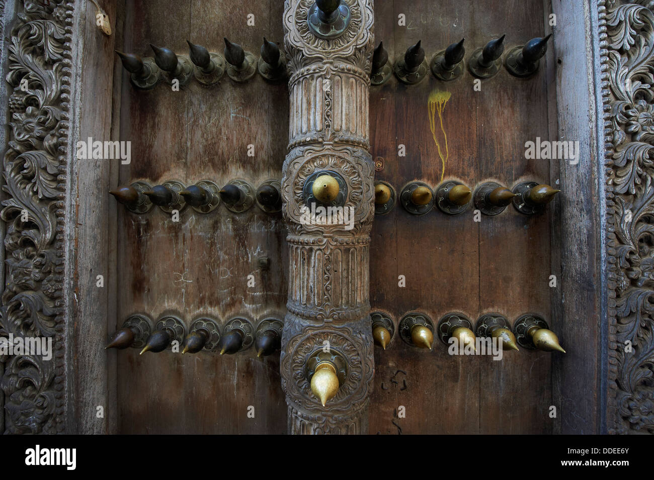 Tanzania, Zanzibar island, Unguja, Stone Town, unesco world heritage, old door Stock Photo