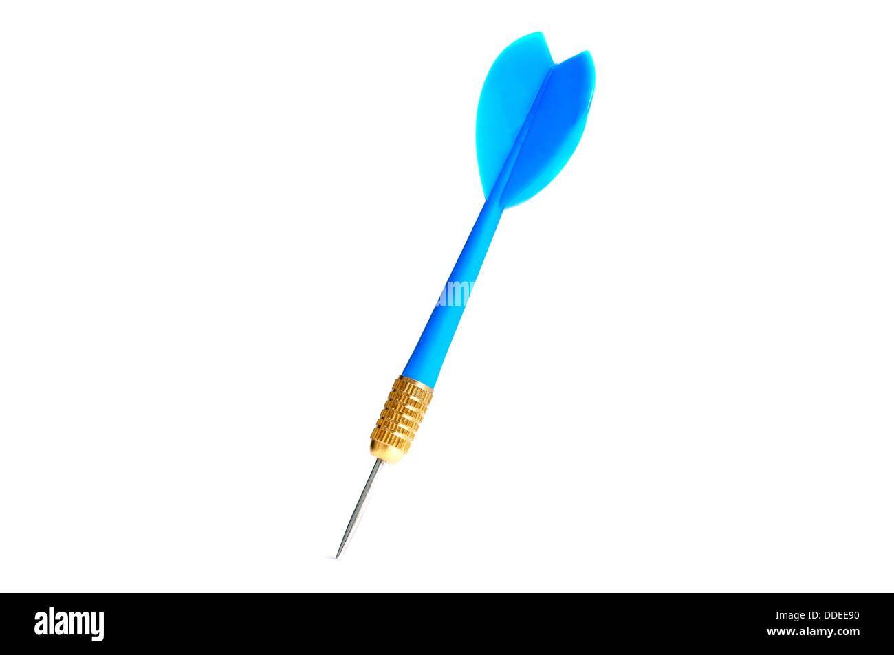 A blue dart over a white background Stock Photo