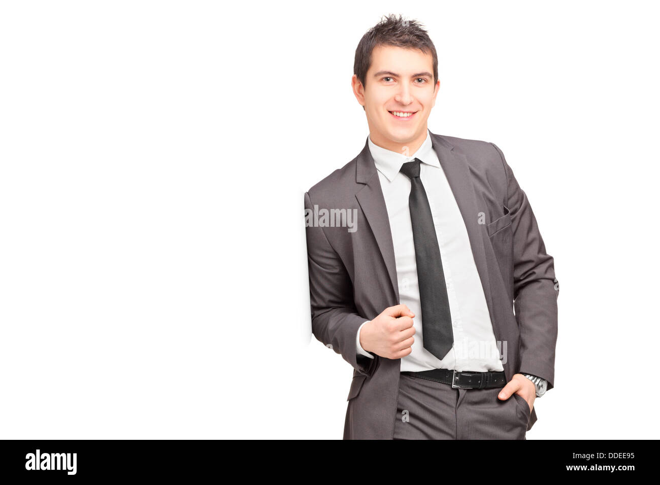 Against wall man suit Cut Out Stock Images & Pictures - Alamy