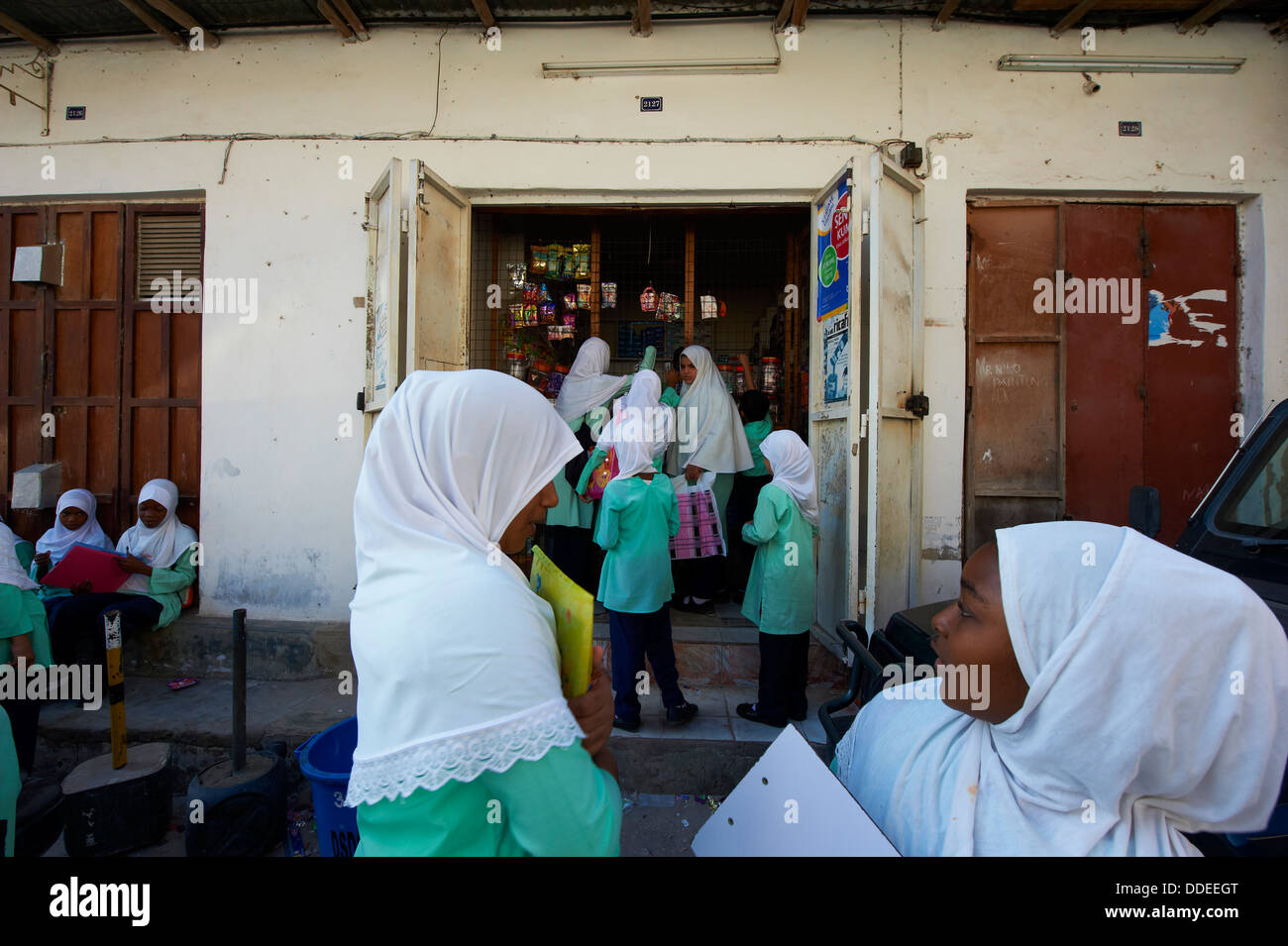 Tanzania, Zanzibar island, Unguja, Stone Town, unesco world heritage, school Stock Photo