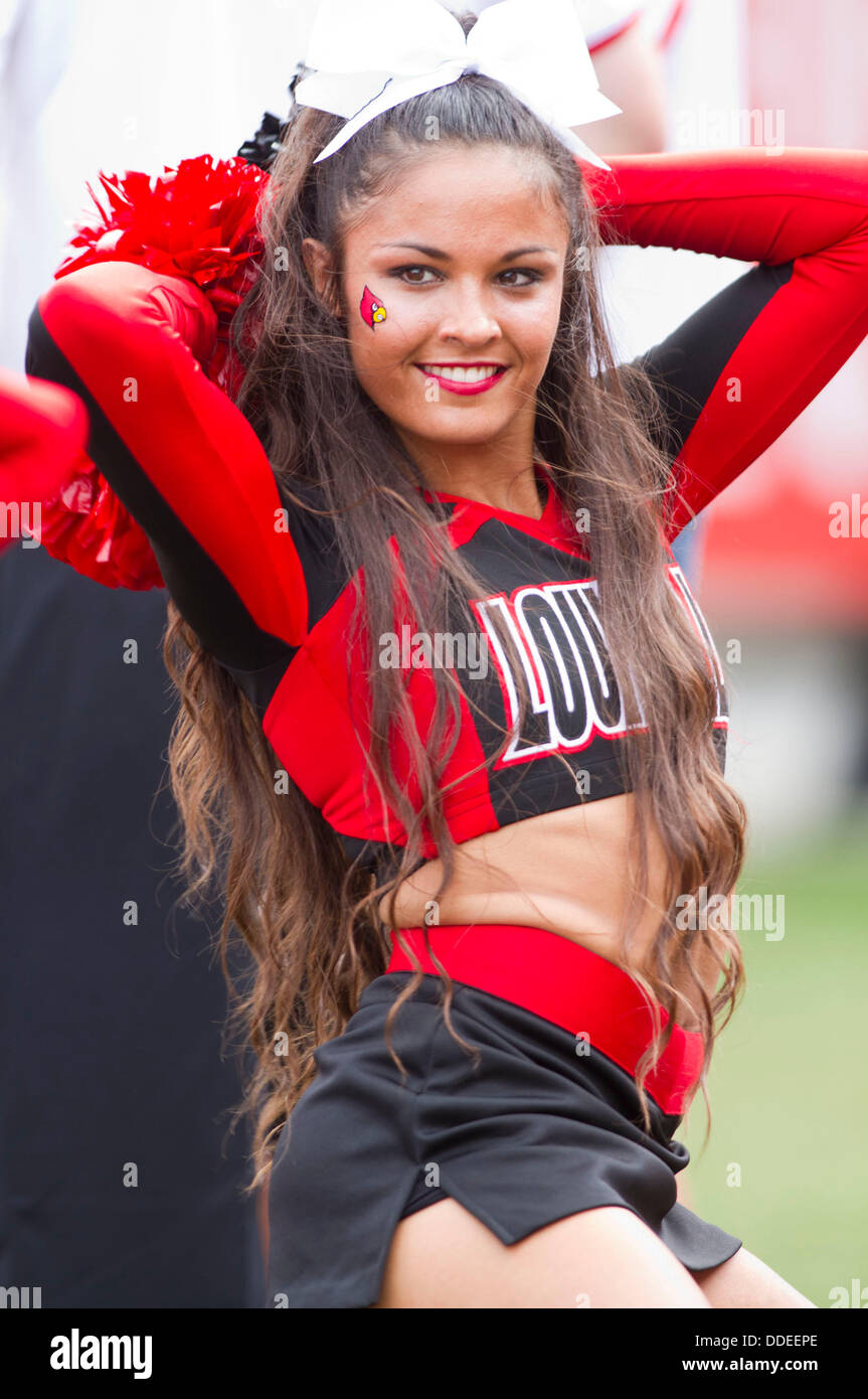 LOUISVILLE CARDINALS ALL THE CHEER LEOPARD STANDARD FIT CREW