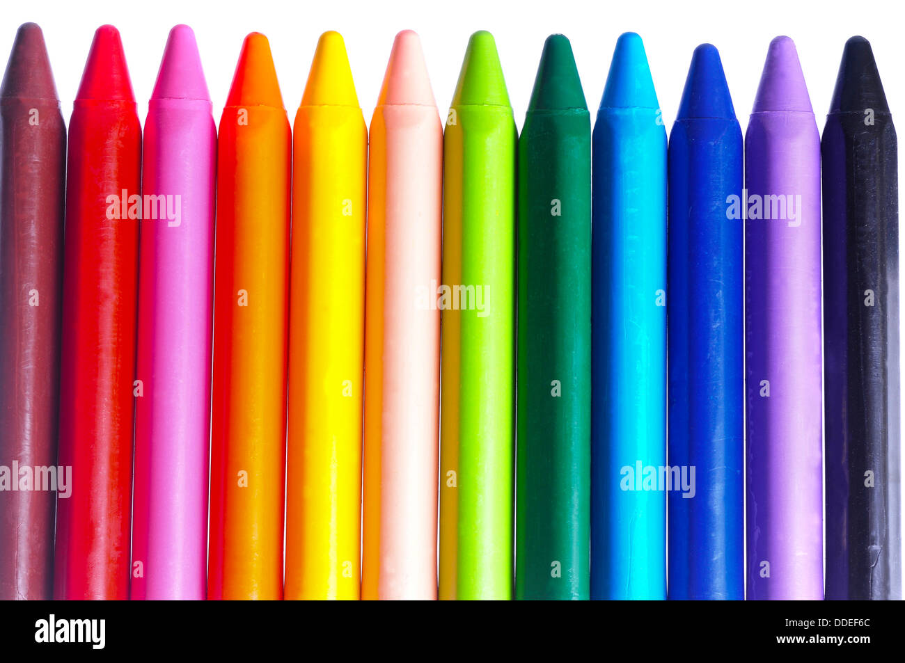 Yellow And Pink Crayons Stock Photo - Download Image Now - 2015, Crayon,  Individuality - iStock